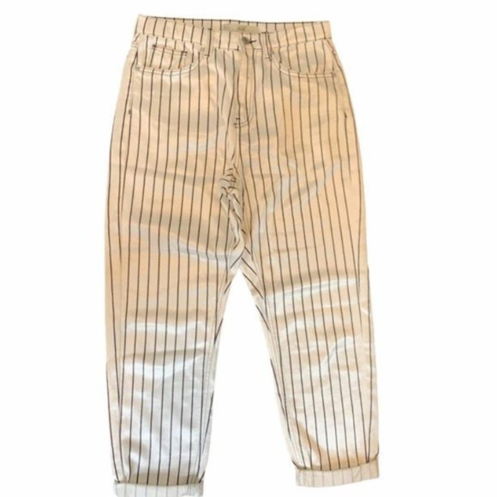 Topshop Striped Mom jeans Size 28 - Picture 2 of 9